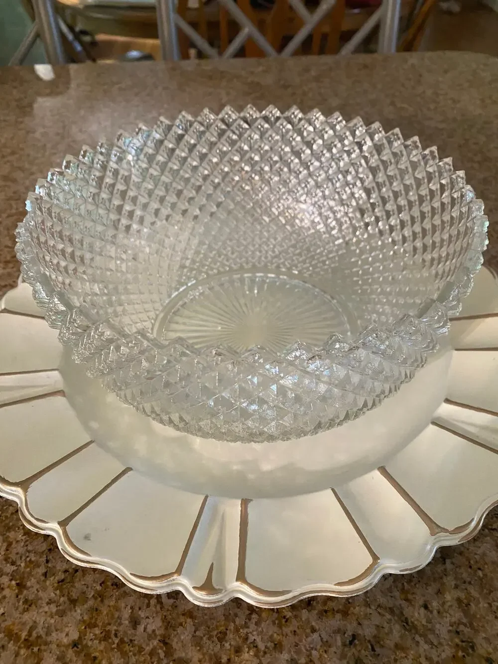 Vintage Anchor Hocking Miss America Large Fruit Bowl